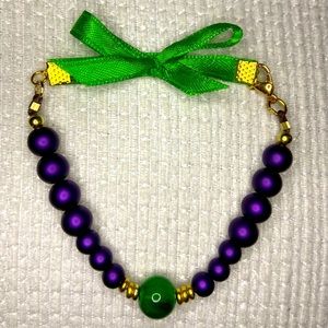 Ribbon beaded bracelet
